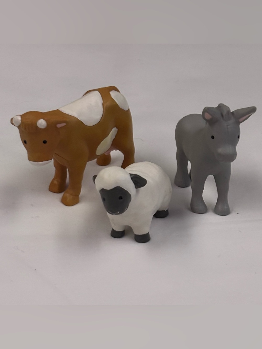 Vintage 1993 Avon Kids Christmas My First Nativity Set Animals Cow Sheep Donkey